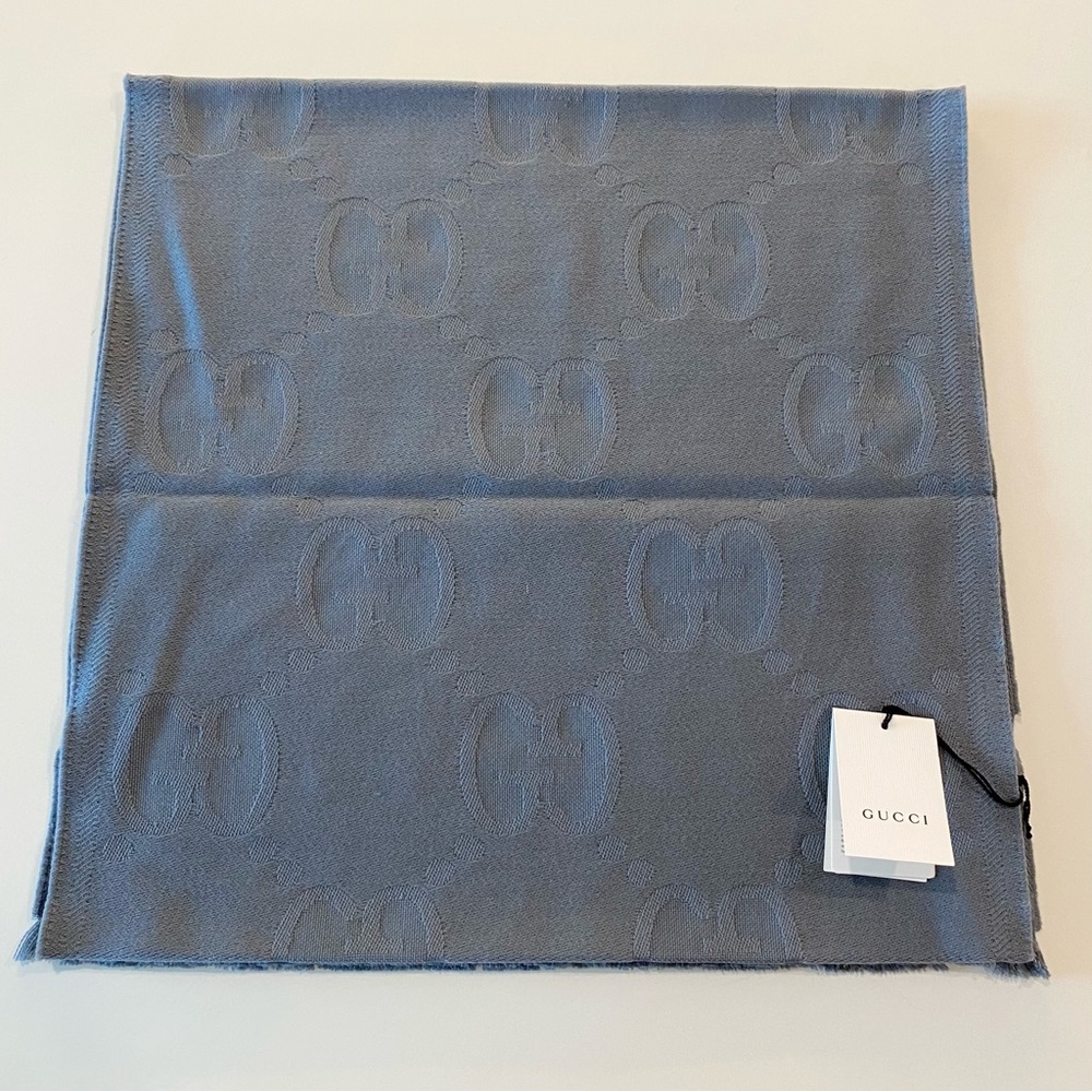 Gucci Wool Scarf Supreme GG Logo - Picture 4 of 11